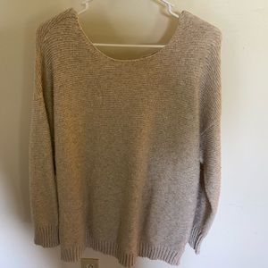 Cross back American Eagle tan sweater